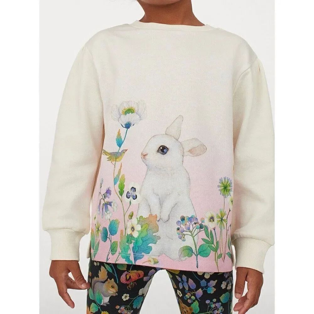 Whooli Chen x H&M Kids Toddler Girls 5/6 Spring Bunny Knit Pullover